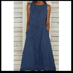 Sleeveless Denim Dress